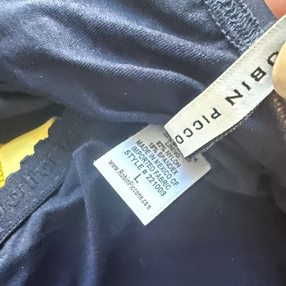 Robin Piccone size LG blue and Yellow Striped bikini - Picture 6 of 7